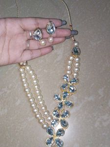 Pearl &amp; Crystal Necklace