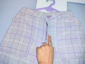 Plaid Wide Leg Trousers( Just NeedTo Washed Iron)
