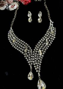 Rhinestone Necklace &amp; Earring Set