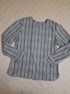 Calvin Klein Plaid Blouse
