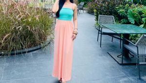 Mint &amp; Peach Maxi Dress