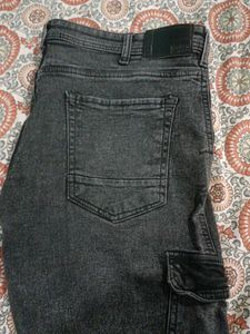 Acid Wash Cargo Jeans