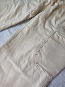 ZUDIO Branded Beige Cargo Joggers Pant