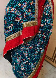 fully thread 🧵 embroidery 🪡 black 🖤 saree 🔥