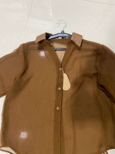 Sheer Brown Shirt