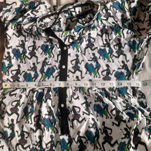 Warli Ethnic Tribal Design Handloom Cotton Kurti