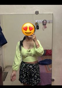 Green Crop Top