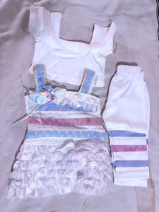 Girls' White 3-Piece Outfit