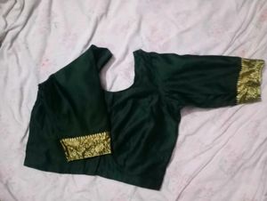 Elegant Green &amp; Gold Saree