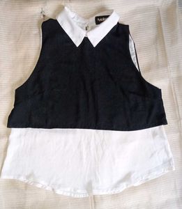 Off White With Black Stylish Top