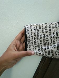 Konkani Printed Black N White Kurta