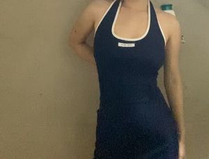 Navy Blue Mini Bodycone Dress
