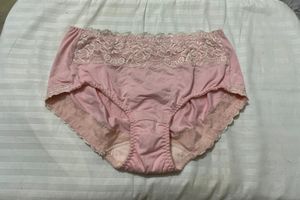 Pink Lace Trim Panties 32-36