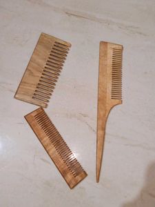 Wooden Hair Comb Set