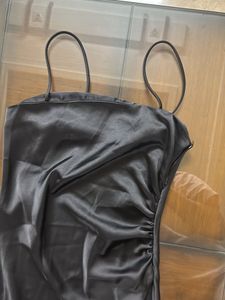 Sleek Black Slip Dress