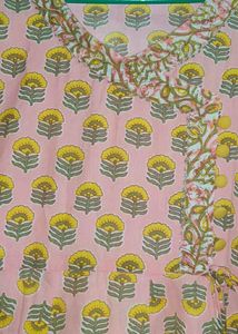Pink Floral Print Kurta
