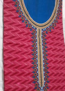 Dark Pink N Blue Colour Kurta Meterial