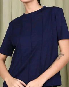 Shein Medium Length Short Sleeve Pleated Detail