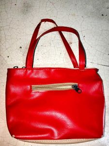 Red &amp; White Handbag