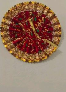 Red &amp; Gold Embroidered Dress