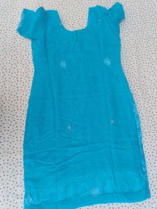 Blue Embroidered Kurta Set