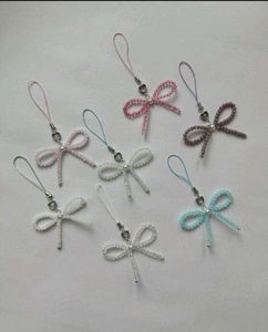 Beaded Bow Phone Charm