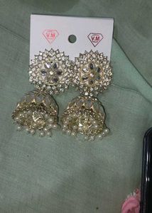 Elegant Silver Jhumka Earrings