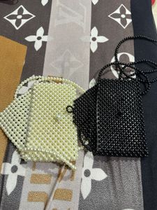 Pearls Bags White And Black