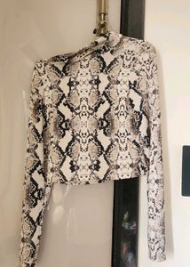 Snakeskin Print Top