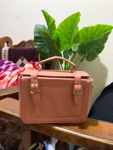 Peach Satchel Bag