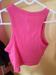 Hot Pink Ribbed Tank Top