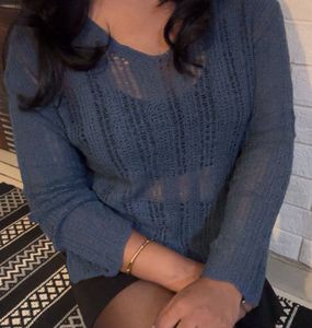 Blue Knit Top (item 2)