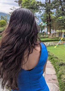 Stylish Blue Midi Dress