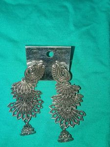 Peacock Jhumka Earrings