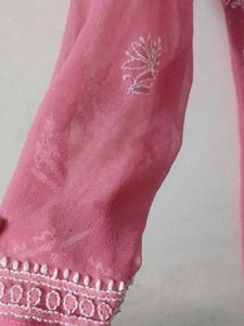 Pink Embroidered Kurta