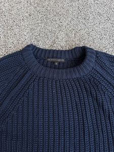 Navy Blue Knit Pullover Sweater
