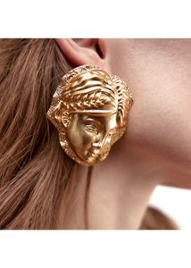 Zara Brand New Metallic Face Earrings From NYC