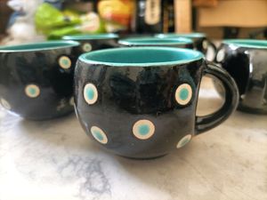 Dot Printed Tea Cups