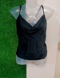 Sleek Black Cowl Neck Cami