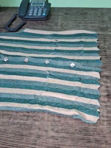 Striped Sleeveless Cardigan