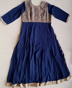 Navy Blue Anarkali Size-XXL