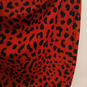 Mini Skirt With Black Print