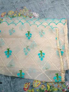 Afgani Salwar Suit With Organza Dupatta