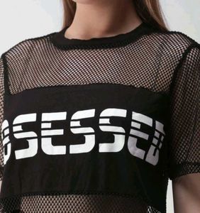 Forever 21 Semi-Sheer Longline Top