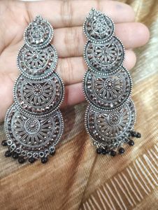 Boho Chic Silver Dangle Earrings