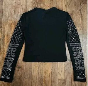 Embellished Black Top