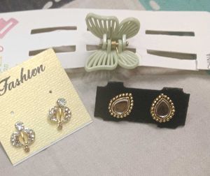 Earrings &amp; Hair Clip Set