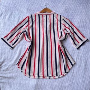 Dotori Striped Korean Top Y2k Vintage