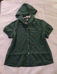 Green Plaid Top (Color Is Light In Real)