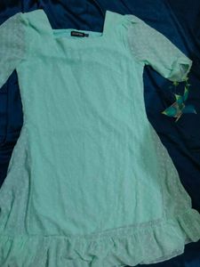 Sale Price📣📣📣Sea Green Cute Dress .#Prettydres